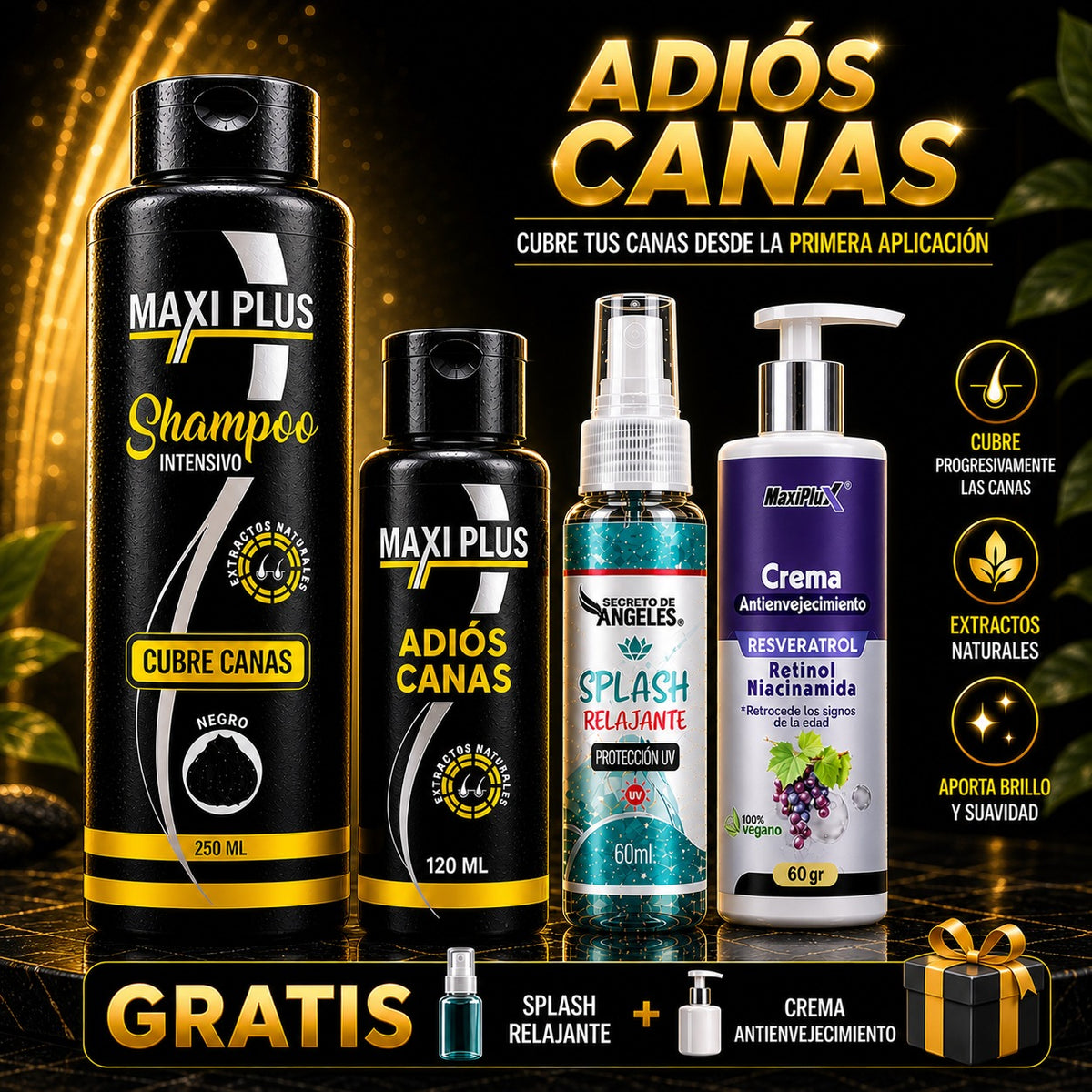 Shampoo Cubre Canas Maxiplus Obsequios