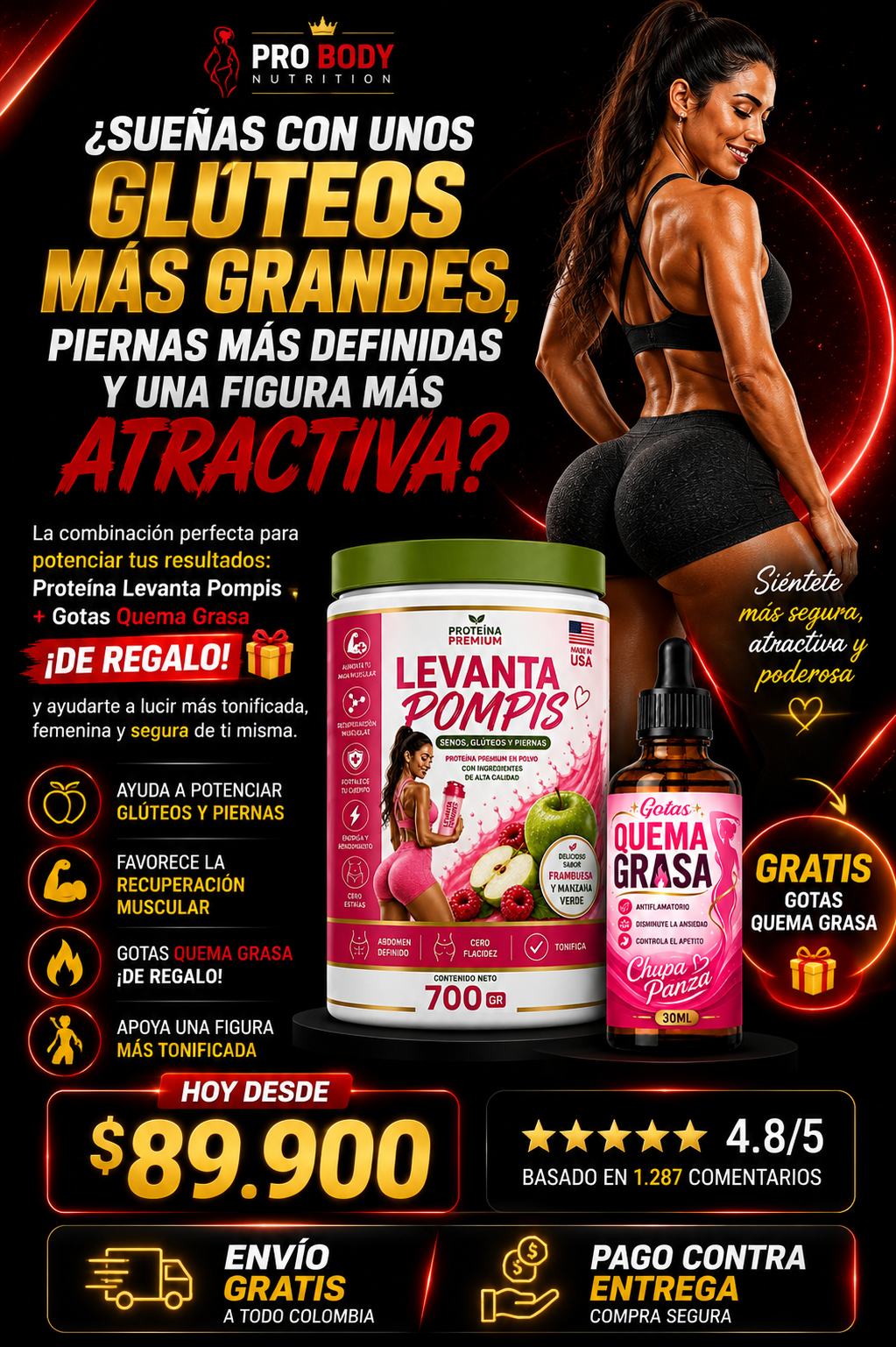 01 - Proteina Aumenta Pompis Y Busto Regalo